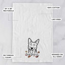 Australian Cattle Dog Doodled Thankful  Autumn Hand-Drawn Dog  Breed Tea Towel - 50+ Breeds
