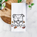 American Staffordshire Doodled Thankful  Autumn Hand-Drawn Dog  Breed Tea Towel - 50+ Breeds
