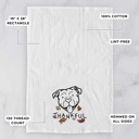 American Bulldog Doodled Thankful  Autumn Hand-Drawn Dog  Breed Tea Towel - 50+ Breeds