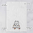American Bully Doodled Thankful  Autumn Hand-Drawn Dog  Breed Tea Towel - 50+ Breeds