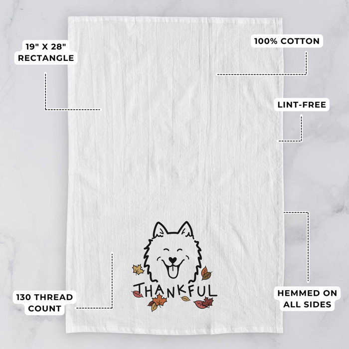 Doodled Thankful  Autumn Hand-Drawn Dog  Breed Tea Towel - 50+ Breeds