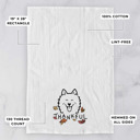 American Eskimo Doodled Thankful  Autumn Hand-Drawn Dog  Breed Tea Towel - 50+ Breeds