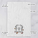 Australian Shepherd Doodled Thankful  Autumn Hand-Drawn Dog  Breed Tea Towel - 50+ Breeds