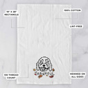 Goldendoodle Doodled Thankful  Autumn Hand-Drawn Dog  Breed Tea Towel - 50+ Breeds