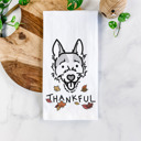 Jack Russell Terrier Doodled Thankful  Autumn Hand-Drawn Dog  Breed Tea Towel - 50+ Breeds