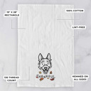 Jack Russell Terrier Doodled Thankful  Autumn Hand-Drawn Dog  Breed Tea Towel - 50+ Breeds