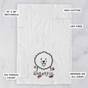 Bichon Frise Doodled Thankful  Autumn Hand-Drawn Dog  Breed Tea Towel - 50+ Breeds