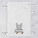 Boston Terrier Doodled Thankful  Autumn Hand-Drawn Dog  Breed Tea Towel - 50+ Breeds