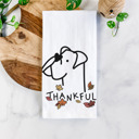 Boxer Doodled Thankful  Autumn Hand-Drawn Dog  Breed Tea Towel - 50+ Breeds