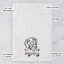 German Wirehaired Pointer Doodled Thankful  Autumn Hand-Drawn Dog  Breed Tea Towel - 50+ Breeds