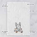 Bull Terrier Doodled Thankful  Autumn Hand-Drawn Dog  Breed Tea Towel - 50+ Breeds