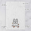 Cairn Terrier Doodled Thankful  Autumn Hand-Drawn Dog  Breed Tea Towel - 50+ Breeds