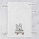 French Bulldog Doodled Thankful  Autumn Hand-Drawn Dog  Breed Tea Towel - 50+ Breeds