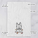 German Shepherd Doodled Thankful  Autumn Hand-Drawn Dog  Breed Tea Towel - 50+ Breeds