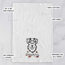 Schnauzer Doodled Thankful  Autumn Hand-Drawn Dog  Breed Tea Towel - 50+ Breeds