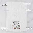 Golden Retriever 2 Doodled Thankful  Autumn Hand-Drawn Dog  Breed Tea Towel - 50+ Breeds