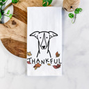 Greyhound Doodled Thankful  Autumn Hand-Drawn Dog  Breed Tea Towel - 50+ Breeds
