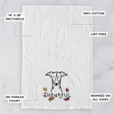 Greyhound Doodled Thankful  Autumn Hand-Drawn Dog  Breed Tea Towel - 50+ Breeds