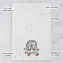 Havanese Doodled Thankful  Autumn Hand-Drawn Dog  Breed Tea Towel - 50+ Breeds