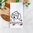 Havapoo Doodled Thankful  Autumn Hand-Drawn Dog  Breed Tea Towel - 50+ Breeds