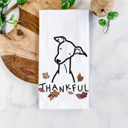 Italian Greyhound Doodled Thankful  Autumn Hand-Drawn Dog  Breed Tea Towel - 50+ Breeds