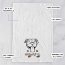 Pitbull Doodled Thankful  Autumn Hand-Drawn Dog  Breed Tea Towel - 50+ Breeds