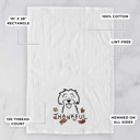 Maltese Doodled Thankful  Autumn Hand-Drawn Dog  Breed Tea Towel - 50+ Breeds