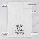 Mini Schnauzer Doodled Thankful  Autumn Hand-Drawn Dog  Breed Tea Towel - 50+ Breeds