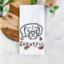 Puggle Doodled Thankful  Autumn Hand-Drawn Dog  Breed Tea Towel - 50+ Breeds