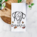 Vizsla Doodled Thankful  Autumn Hand-Drawn Dog  Breed Tea Towel - 50+ Breeds