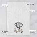 Vizsla Doodled Thankful  Autumn Hand-Drawn Dog  Breed Tea Towel - 50+ Breeds
