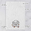 Toy Poodle Doodled Thankful  Autumn Hand-Drawn Dog  Breed Tea Towel - 50+ Breeds