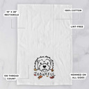 Cockapoo Doodled Thankful  Autumn Hand-Drawn Dog  Breed Tea Towel - 50+ Breeds