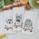  Thankful  Autumn Detailed Hand-Drawn Dog  Breed Tea Towel - 25+ Breeds