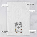 Aussie Thankful  Autumn Detailed Hand-Drawn Dog  Breed Tea Towel - 25+ Breeds