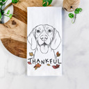 Beagle Thankful  Autumn Detailed Hand-Drawn Dog  Breed Tea Towel - 25+ Breeds