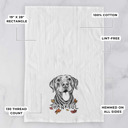 Black Lab Thankful  Autumn Detailed Hand-Drawn Dog  Breed Tea Towel - 25+ Breeds