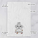 Shorkie Thankful  Autumn Detailed Hand-Drawn Dog  Breed Tea Towel - 25+ Breeds