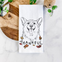 Corgi Thankful  Autumn Detailed Hand-Drawn Dog  Breed Tea Towel - 25+ Breeds
