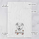 Pitbull 2 Thankful  Autumn Detailed Hand-Drawn Dog  Breed Tea Towel - 25+ Breeds