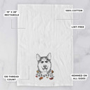 Siberian Husky Thankful  Autumn Detailed Hand-Drawn Dog  Breed Tea Towel - 25+ Breeds