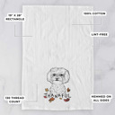 Maltese Thankful  Autumn Detailed Hand-Drawn Dog  Breed Tea Towel - 25+ Breeds