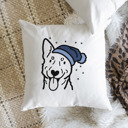 Australian Cattle Dog Beanie Winter Dog Breed Throw Pillow Cover -50+ Breeds