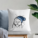 American Bully Beanie Winter Dog Breed Throw Pillow Cover -50+ Breeds