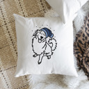 Golden Retriever Beanie Winter Dog Breed Throw Pillow Cover -50+ Breeds