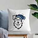 Schnauzer Beanie Winter Dog Breed Throw Pillow Cover -50+ Breeds