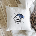 Labrador Retriever Beanie Winter Dog Breed Throw Pillow Cover -50+ Breeds