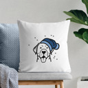 Labrador Retriever Beanie Winter Dog Breed Throw Pillow Cover -50+ Breeds