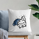 Yorkie Beanie Winter Dog Breed Throw Pillow Cover -50+ Breeds