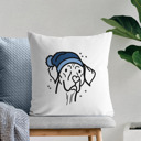 Vizsla Beanie Winter Dog Breed Throw Pillow Cover -50+ Breeds